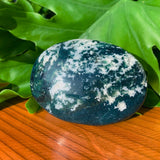 Green Moss Agate Palmstone - palmstone
