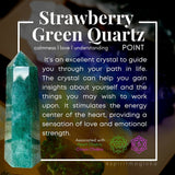 Strawberry Green Quartz Point - wand