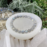 Mala Grey Moonstone Bracelet With Velvet Pouch