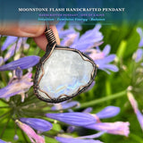 Κολιέ μενταγιόν Z ARRON DESIGN Serenity Moonstone από χάλκινο σύρμα