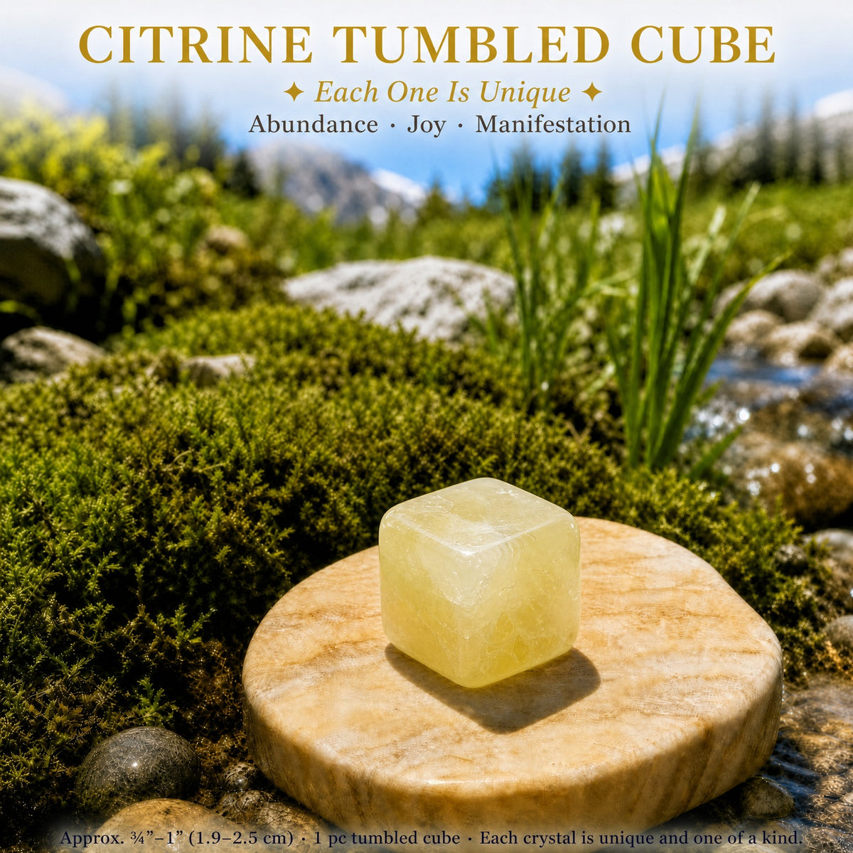 Cube roulé en citrine