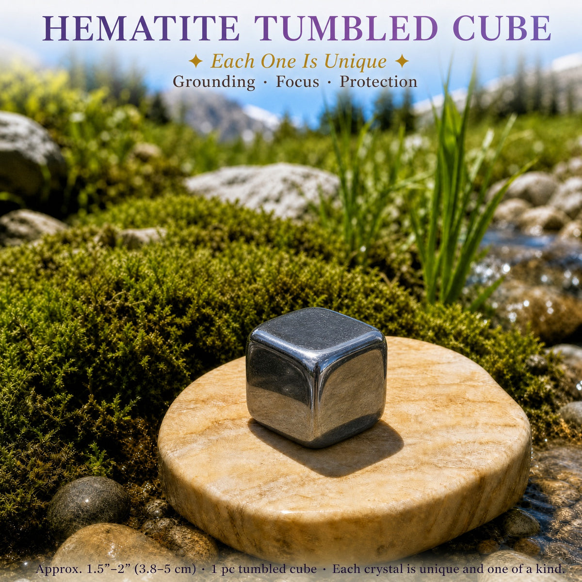 Cube roulé en hématite