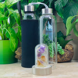 ZZZ NEW - NEEDS MORE PHOTOS -Good Vibrations Gem Pod Crystal Water Bottle - water