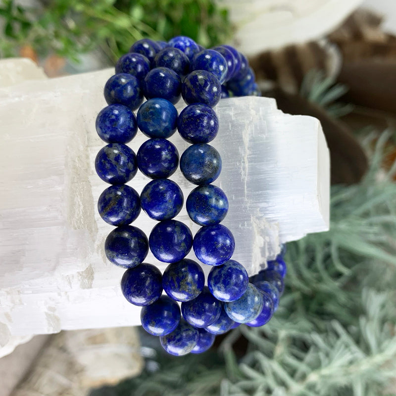 Mala Lapis Lazuli Bracelet With Velvet Pouch