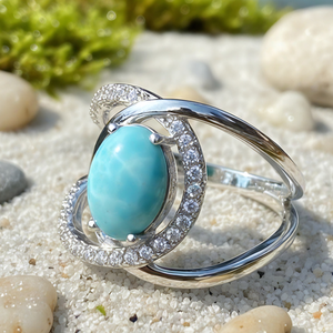 Z ARRON DESIGN Serenity Moonstone kobbertråd vedhæng halskæde