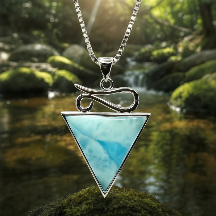 Z ARRON DESIGN Collier avec pendentif en fil de cuivre et pierre de lune Serenity