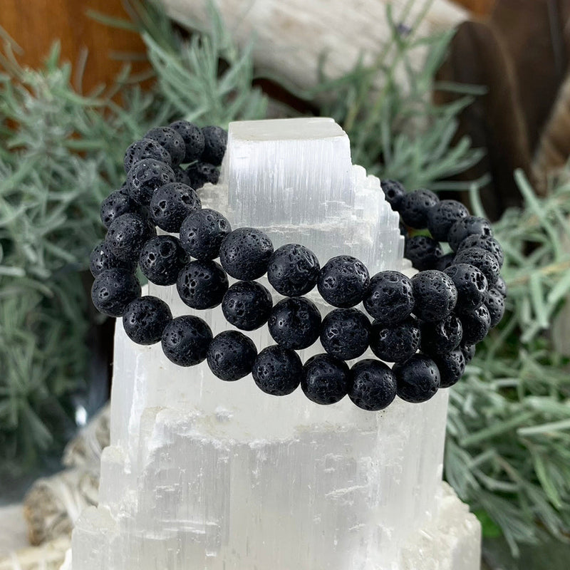 FREE GIVEAWAY! Mala Black Lava Bracelet of Grounding & Strength - (Just Pay Cost of Shipping)