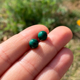 Earrings - Malachite Studs