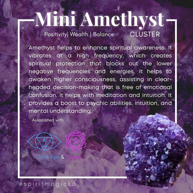 Mini Amethyst Cluster - clustergeode