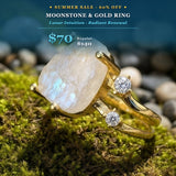 Z ARRON DESIGN Serenity Moonstone koperdraad hanger ketting