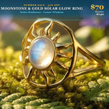 Κολιέ μενταγιόν Z ARRON DESIGN Serenity Moonstone από χάλκινο σύρμα
