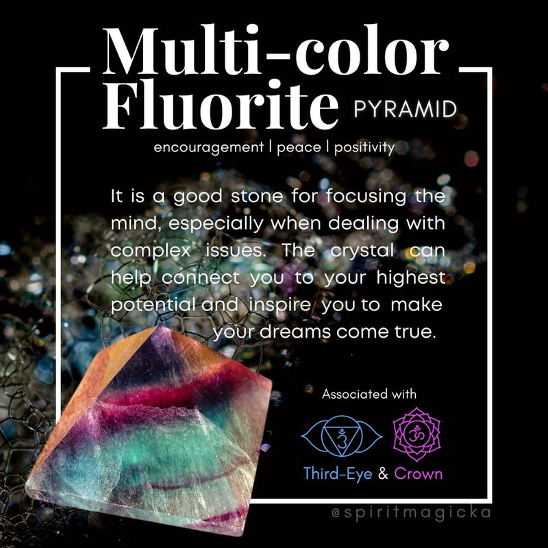 FREE GIVEAWAY! Multicolor Fluorite Pyramid (Just Pay Cost of Shipping)