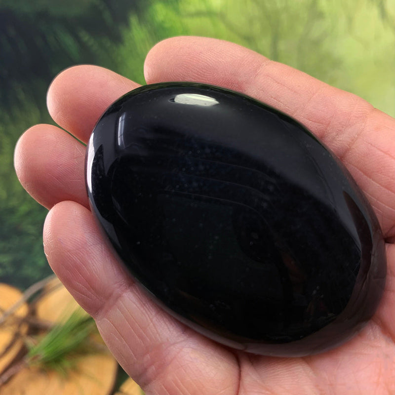 PRIZE WINNER! Obsidian Palmstone - (Just Pay Cost of Shipping)