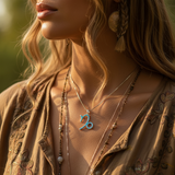♑ Capricorn Opal Zodiac Necklace - December 22 to January 19