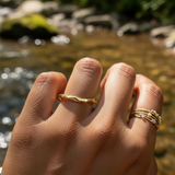 Gold Wave Ring of Flow