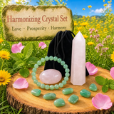 Rose Quartz & Aventurine Mala Bracelet Harmonizing Crystal Set 🙏