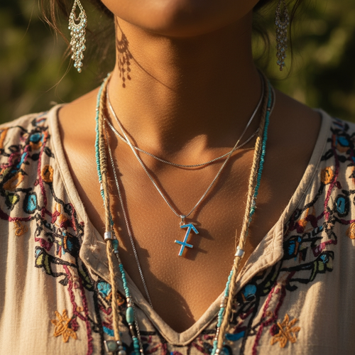 Z ARRON DESIGN Serenity Mondstein Kupferdraht-Anhänger-Halskette