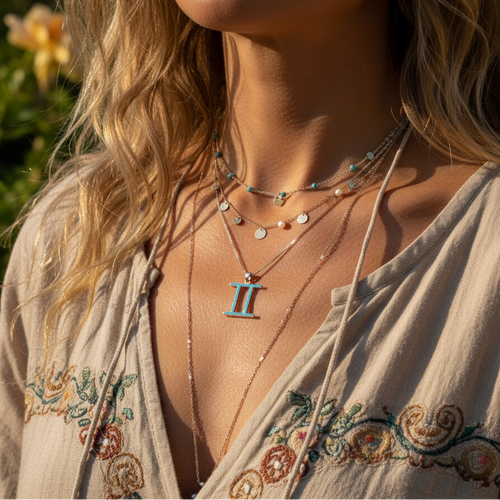 Z ARRON DESIGN Serenity Mondstein Kupferdraht-Anhänger-Halskette