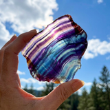 Rainbow Fluorite Gemstone Slab