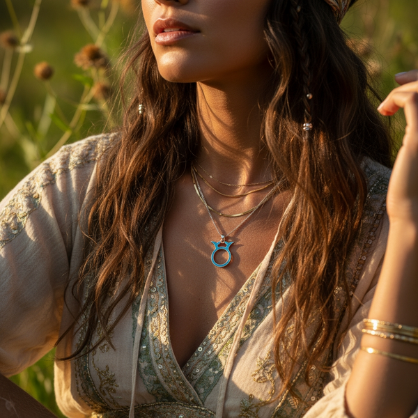 Z ARRON DESIGN Serenity Mondstein Kupferdraht-Anhänger-Halskette