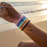 7-stykki Mala Bead Armband Chakra Set (armband fyrir hvert Chakra)