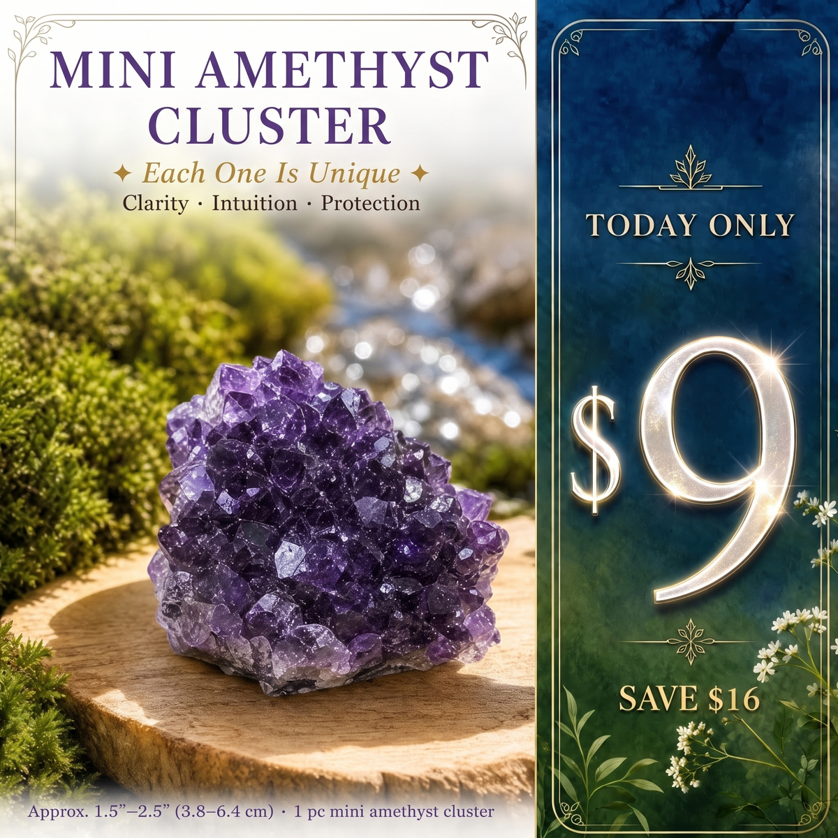 Mini grappe d'améthyste