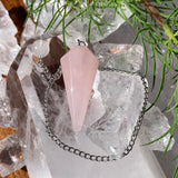 Rose Quartz Crystal Pendulum