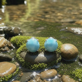 Larimar & Silver Stud Earrings