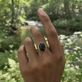 Black Onyx & Gold Protection Ring