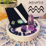 ♓ Pisces - February 19th - March 20th -  Zodiac Crystal Fusion Set With Pouch