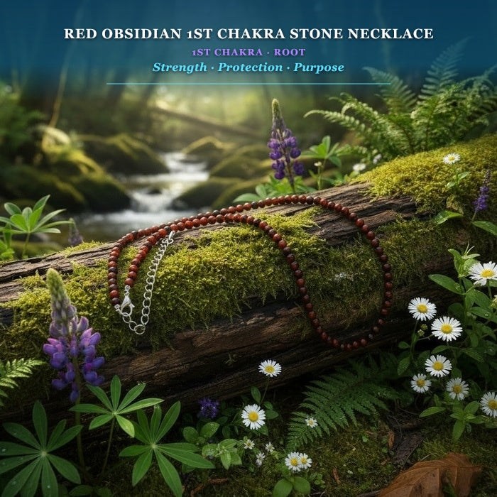 Red Obsidian 1st Chakra Stone Necklace