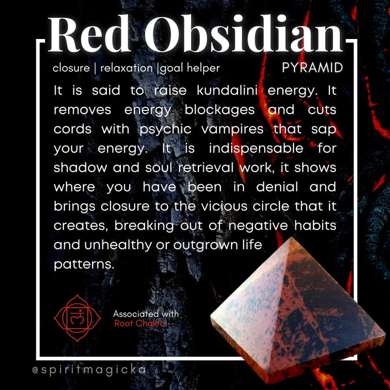 Red Obsidian Pyramid - Medium - pyramids