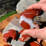 PRIZE WINNER! Red Jasper Crescent Moonstones - (Just Pay Cost of Shipping)