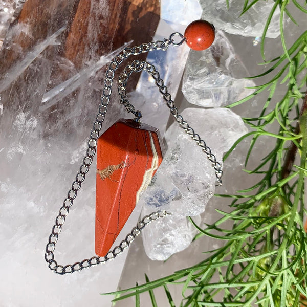 Red Jasper Crystal Pendulum