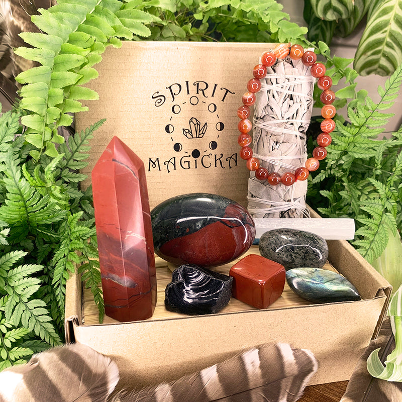 Protective Red Jasper + Allies Crystal Collection