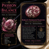 Pierre de palme tourmaline rubellite
