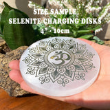 ZZZZZZ PRICING Selenite Metatron Chakra Disk - wand