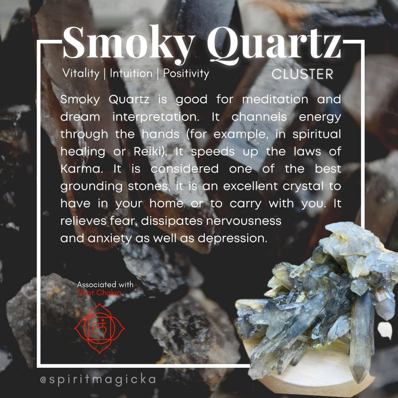 Smoky Quartz Cluster - clustergeode